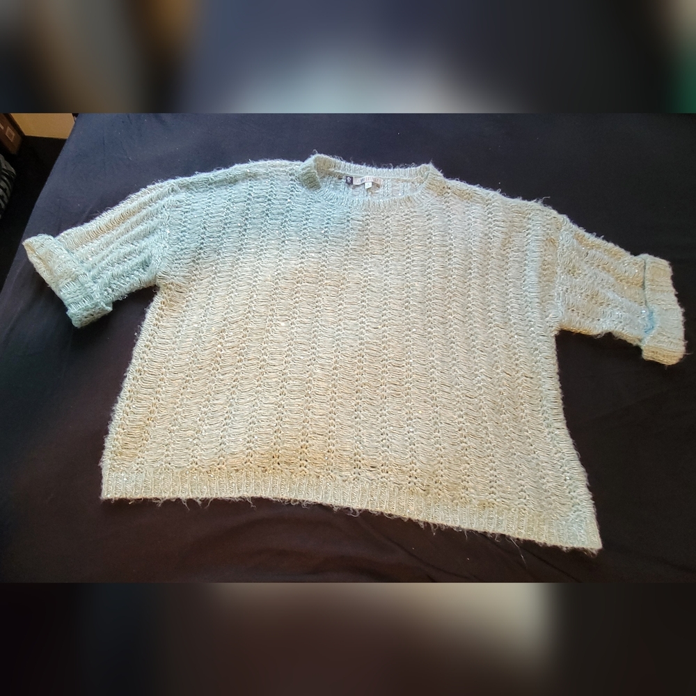 Jennifer Lopez Soft Knit Sweater in Light Blue